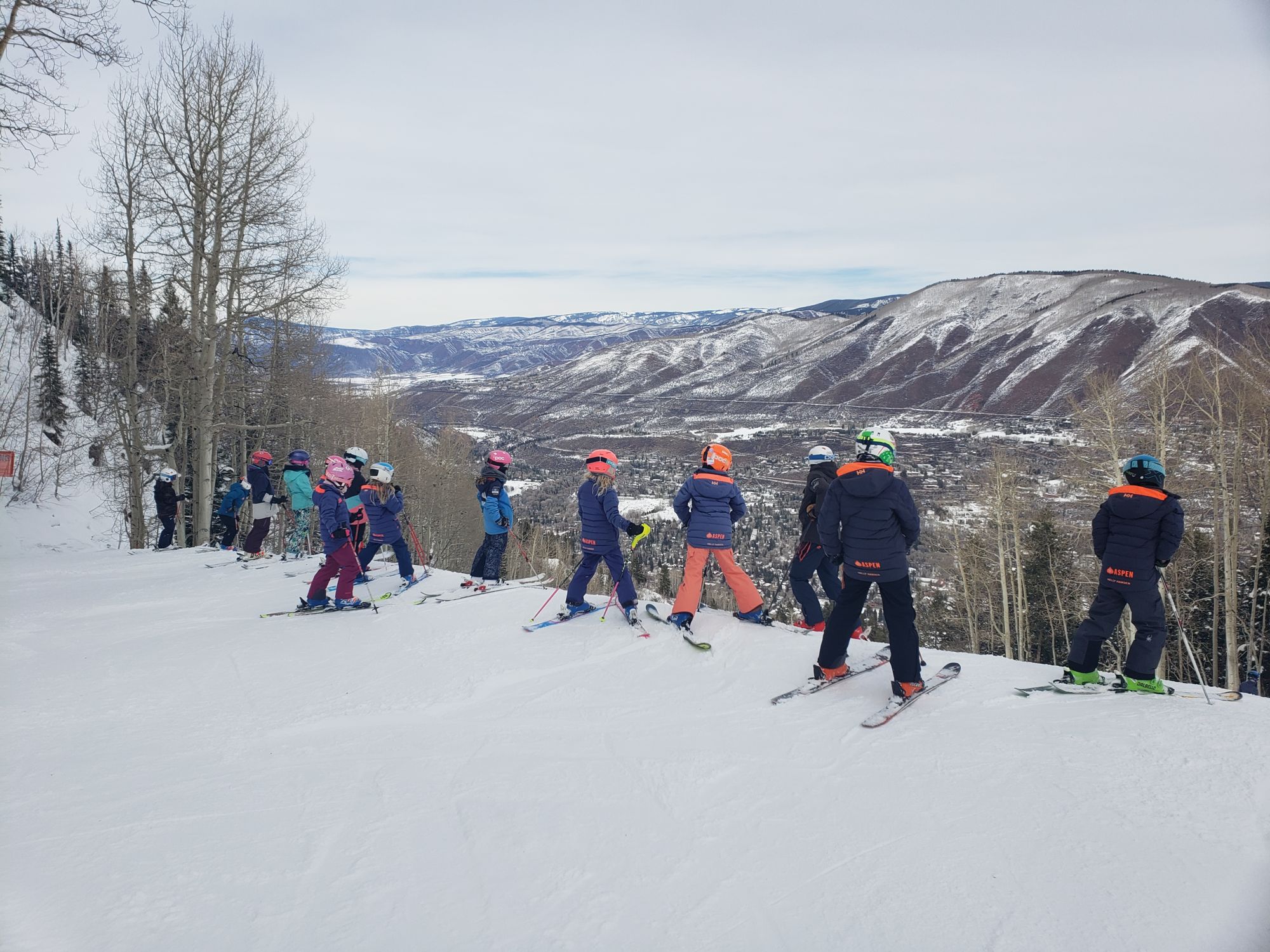 AVSC skiers on Aspen Mountain